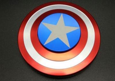 China EDC New Captain America metal hand spinner, decompression fidget spinner toys factory price for sale