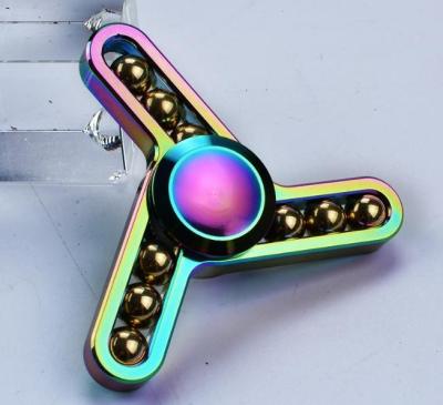 China EDC New Colorful Nine beads Finger Spinner hand spinner, decompression fidget spinner toys factory price for sale