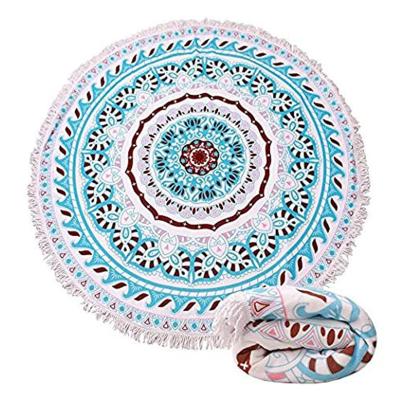 China Luxury Round Fringed Outdoor Leisure Beach Towel Picnic Mat Living Room Tablecloth Floor Mat for sale