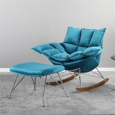 China Modern Simple Modern Living Room Chair Nordic Leisure Chair Lzay Rocking Chair for sale