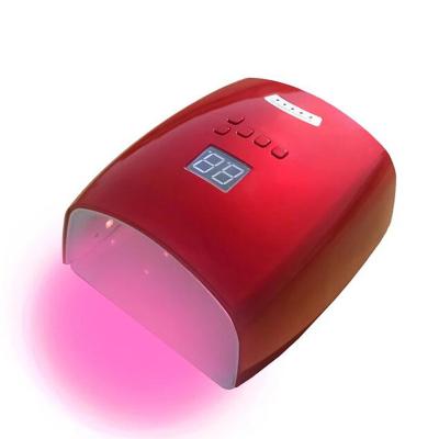 China Plastic Professional 48w Rechargeable UV Nail Lamp Cordless Led UV Lamp For Nails for sale