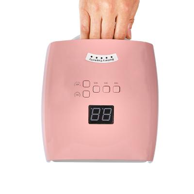 China Plastic Cordless Nail Dryer UV Led Lamp With Rechargeable Handle Nail Curing Lamp for sale