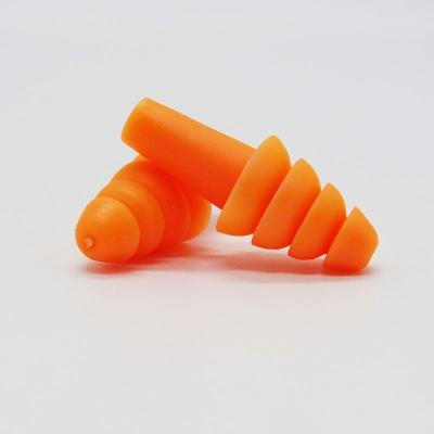 China Noisy Environment LOGO Custom Reusable Silicone Earplugs Comfortable Colorful High Quality for sale