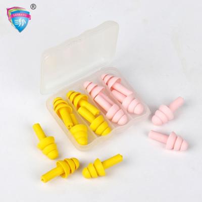 China Reduce Harmful Noises LOGO Custom Reusable Soft Comfortable PU Foam Silicone Cup Shaped Earplugs for sale