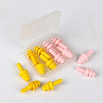 China Reduce Harmful Noise Customized Noise Reduction Silicone Waterproof Sleep Pad Soundproof Earplugs for sale