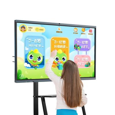 China Conference 75 65 Touch Screen Interactive Flat Active Panel For Classroom Smart Screen Displays for sale