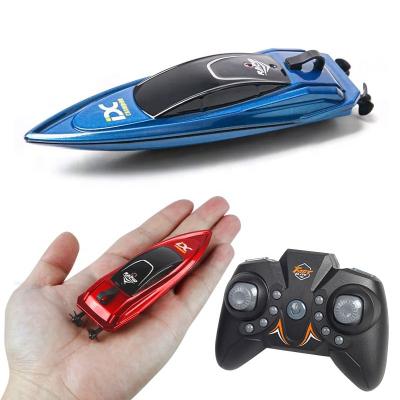 China Radio Control Swimming Pool Aquarium Summer 2.4G Micro Plastic Toys Double Electric Motor Led Light Fast Speed ​​R/C Radio Control Boat Yacht Mini RC Boat for sale