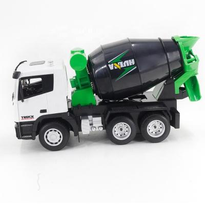 China 2.4G Huina Remote Control 1557 1/18 Scale 2.4G 9CH Led Demo Diecast Engineering Car Radio Control Alloy Metal R/C Concrete RC Mixer Truck Model Toys for sale