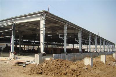 China Prefabricated Steel Structure Warehouse Logistics Park Hot Dip Galvanized zu verkaufen