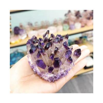 China Europe Natural Amethyst Clusters Energy Stone Crystal Cluster Wholesale for sale