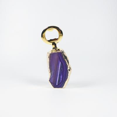 China Luxury Purple Natural Gemstone Crystal Crafts Agate Bottle Opener from Europe for sale