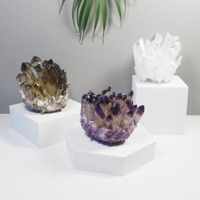 China Europe Natural Specimen Amethyst Mineral Crystal Cave Cluster Mineral Crystal Cluster Opens Crystal Cluster for sale