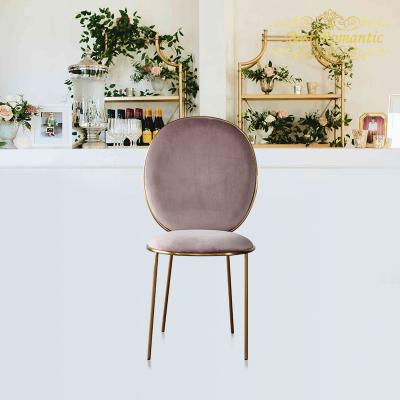 China Modern Comfortable Gold Stainless Steel Banquet Dining Chair Popular Wedding Furniture for sale