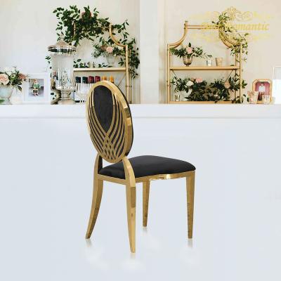 China Modern Antique Design Party Mirror Stainless Steel Gold Wedding Rental Chairs For Events for sale