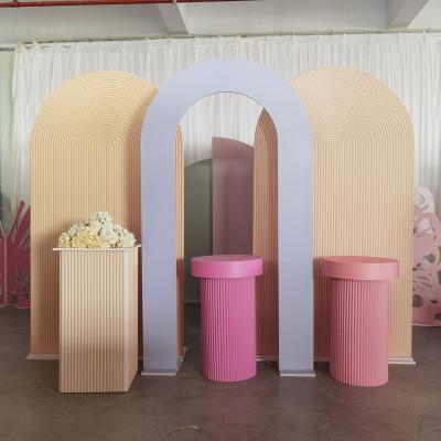 China Modern Birthday Baby Shower Wedding Party Decoration Backdrop Wall Set Arched Wall Set for sale