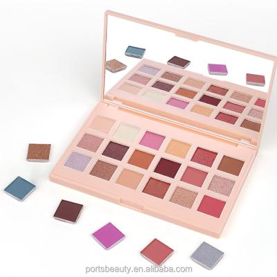 China Waterproof Eyeshadow Palette Make Your Own Brand Eyeshadow Palette Private Label Plastic18 Colors for sale