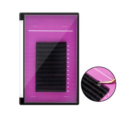 China Natural Custom Packaging Your Own Brand Lash Tray Dark Black Classic Super Bonder Eyelash Extensions for sale