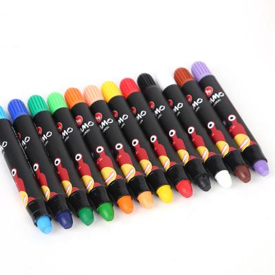 China Wholesale Environmentally Friendly Colorful Silky Wax Crayons Art Drawing 12 Colors Pencil Box Set Kids Paint Stick Washable Toys for sale