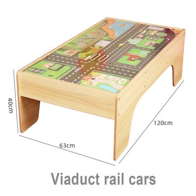 China New Design Custom High Quality Wood Steam Tracks Train Wholesale Design Boys Girls Individual Table Material Eco-Friendly Assemble Educational Toys Maker for sale