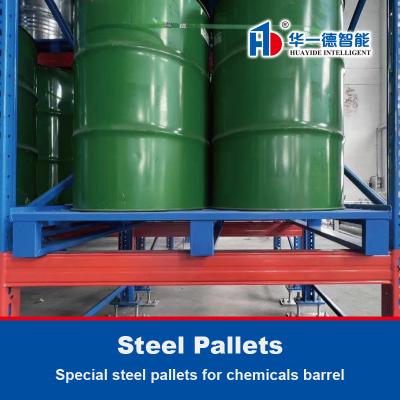 China Speciale stalen pallets voor chemische vaten ijzeren pallet metalen pallets voor ASRS Te koop