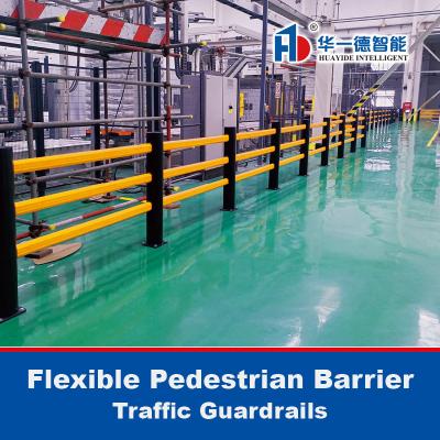 China Flexible Pedestrian Barrier  Anti-Collision Guardrails Warehouse Safety Barrier Traffic Guardrails for sale