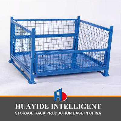 China A50: Stackable and Foldable Storage Steel Wire Mesh Pallet Cage work bin wire mesh pallet container for sale