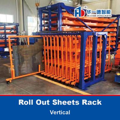 China Verticale uitrolplaten Rack Metalen platen Berging Rack Drawer Rack Te koop