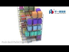 Push Back Pallet Racking High Density Warehouse Storage Racking Push Back Rack