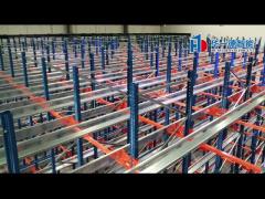 Radio Shuttle Racking  On Construction Site Pallet Runner Rack Shuttle Racking