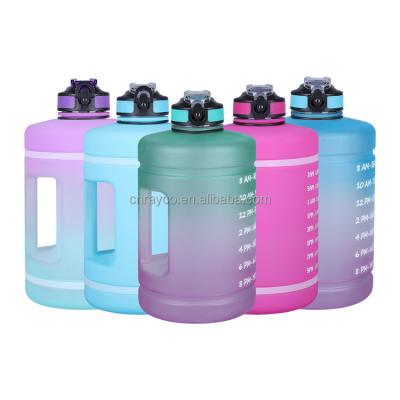 China 1 Gallon Viable Unbreakable Rose Plastic Drinking Water Jug With Handle For Gym Gallon Plastic Water Bottle for sale