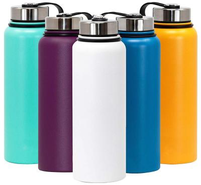 China Factory Large Capacity Stainless Steel Water Bottle Sublimation Blanks Thermos Viable Drinking Motivation Vacuum Flask for sale