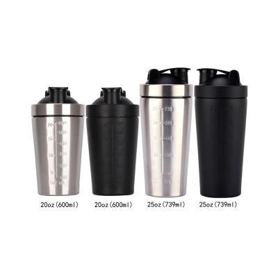 China Sustainable Protein Shaker Bottle Stainless Steel and Holds Drinks Hot and Cold Leak Proof Shaker Cup with 2 Compartments Water Bottle Gym for sale