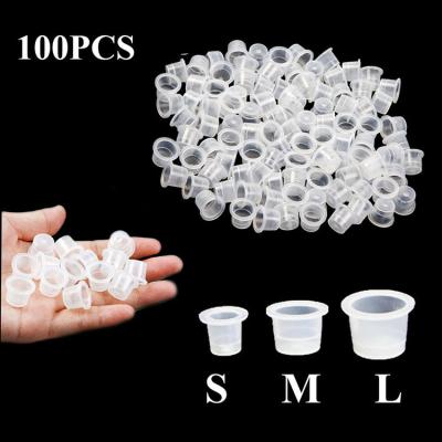 China 100PCS/Bag Disposable Plastic Tattoo Pigment Cups Tattoo Ink Cup Without Base for sale