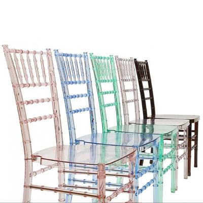 China Wholesale Modern High Quality Blow Down Clear PC Resin Acrylic Chiavari Wedding Chair Malaysia For Hotel for sale