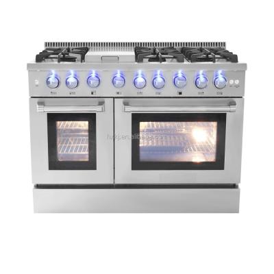 China Convection Hyxion 48 Inch 6 Burner Gas Stove Stainless Steel Gas Stove for sale