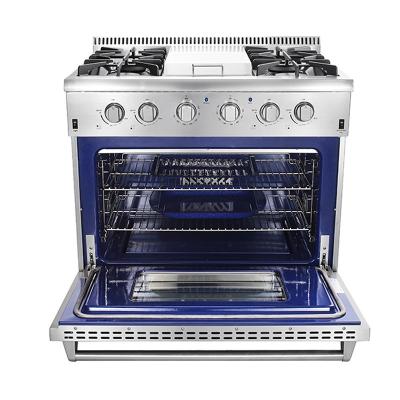 China RV LP/NG Gas Stove With Chinese Oven / 36 Inch Gas Stove With 4 Burner for sale