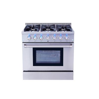 China 36 Inch Convection Household Gas Cooktop Freestanding Range with 6 Burners and Ovens for sale