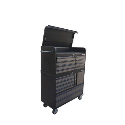 China (HOT) Steel Tool Boxes Stainless Wood + Rubber Sliding Top 41 Inch Garage Tool Cabinet for sale