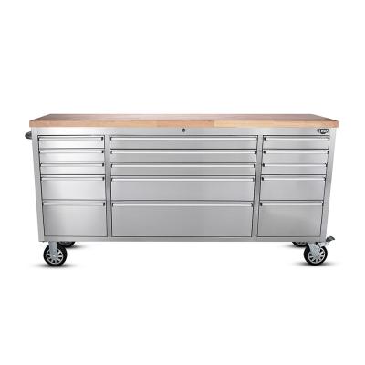 China HYXION7215 72 Inch Professional Stainless Steel Tool Box Rolling Chest HYXION7215 for sale