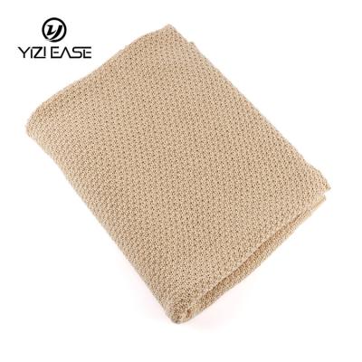 China Wholesale Price Baby Blanket Warm PORTABLE 100% Newborn Cotton Solid Color Newborn Baby Knitted Super Soft Blanket for sale