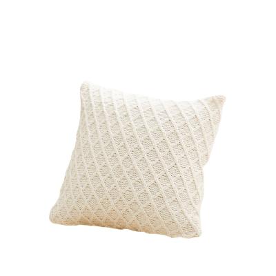 China Anti-Static Cream In Stock Vintage 45*45 Tufted Moroccan Style Decorative Pillow Cushion Case for sale