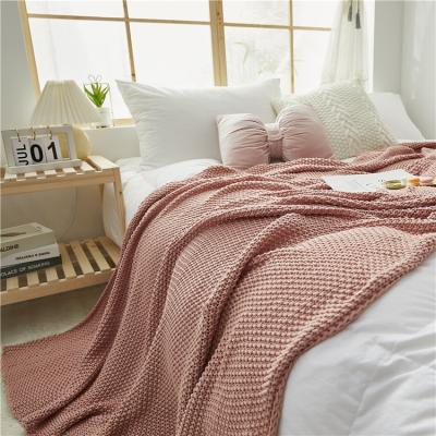 China PORTABLE Customized New Style Knitted Blanket Cotton Knitted Blanket Custom for sale