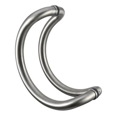 China KECO Modern Back To C Shape Handle Stainless Steel Curve Handle Back Chrome Brush for sale