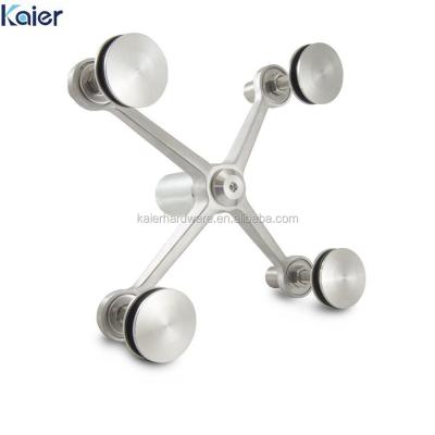 China Modern Hot Sale Frameless Stainless Steel Wall 316 304 Glass Fittings Spider for sale