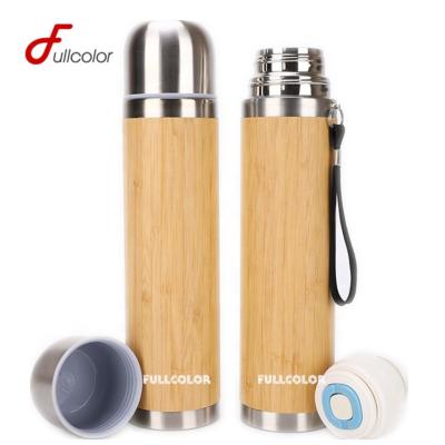 China Sustainable Eco Friendly Food Grade Bamboo Vacuum Flask With Foot for sale