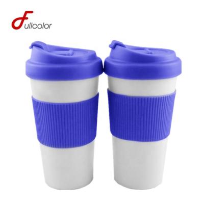 China Sustainable Food Grade 450ML 2go Double Wall PP Coffee Mug for sale