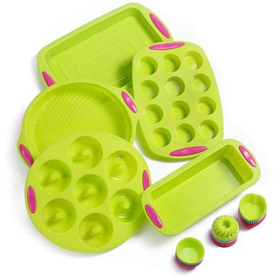 China Sustainable China Factory Price Silicone Bakeware Green Backing Sets for sale