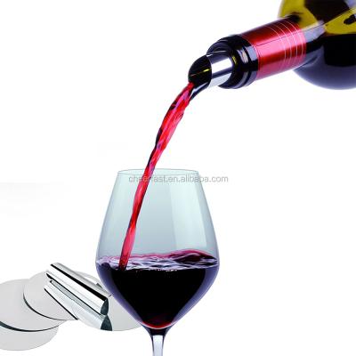 China Promotional Cheaper Item For Wine A Worry Free Pour Aluminum Disc Wine Bottle Pourer for sale