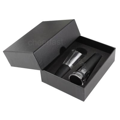 China Viable Good Quality Wine Bottle Pour Spout And Wine Stopper Vacuum Pump Saver Gift Set Ren Wine Pourers Liquor Plastic Spouts For for sale