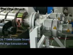 OPVC Pipe Extrusion Line 16-160mm PVC Pipe Making Machine Conical Twin Screw Extruder